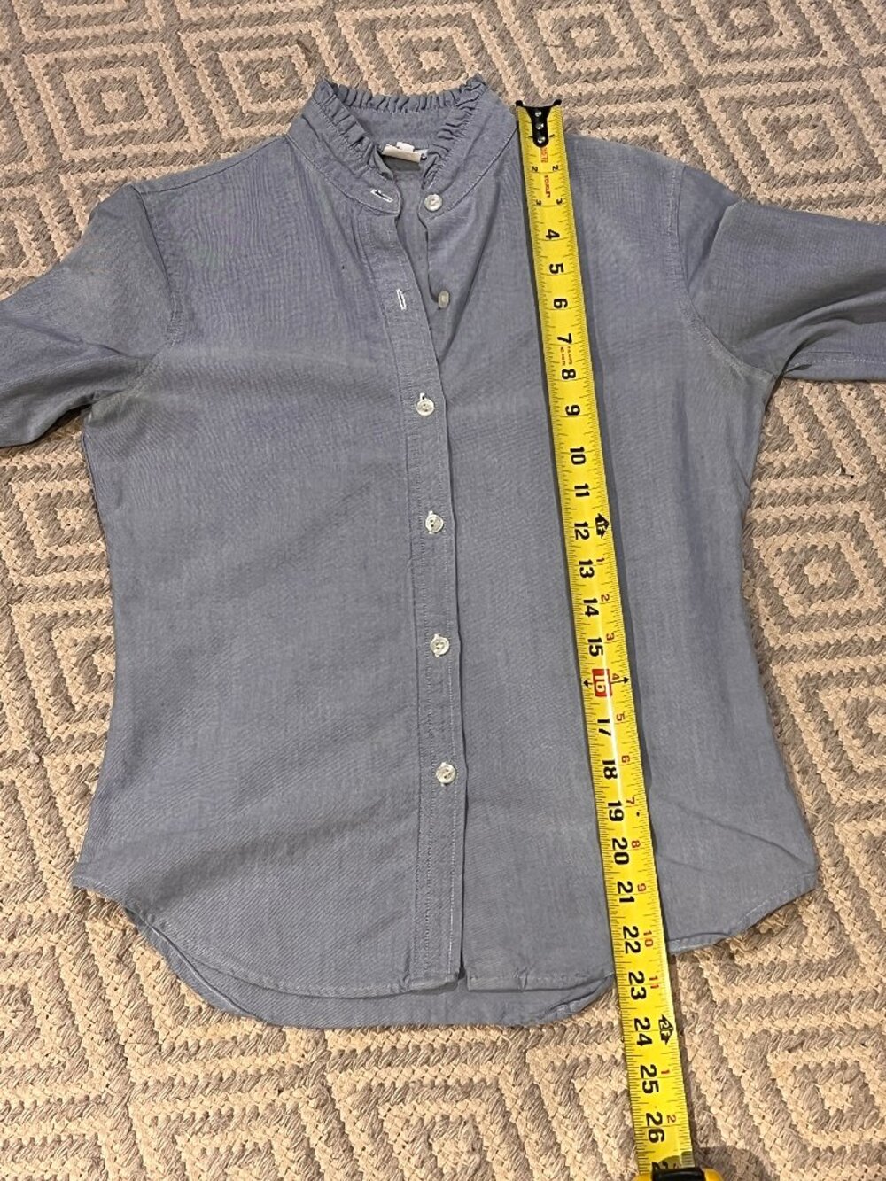 Steven Alan Ruffle Collar Shirt - Picture 7 of 7